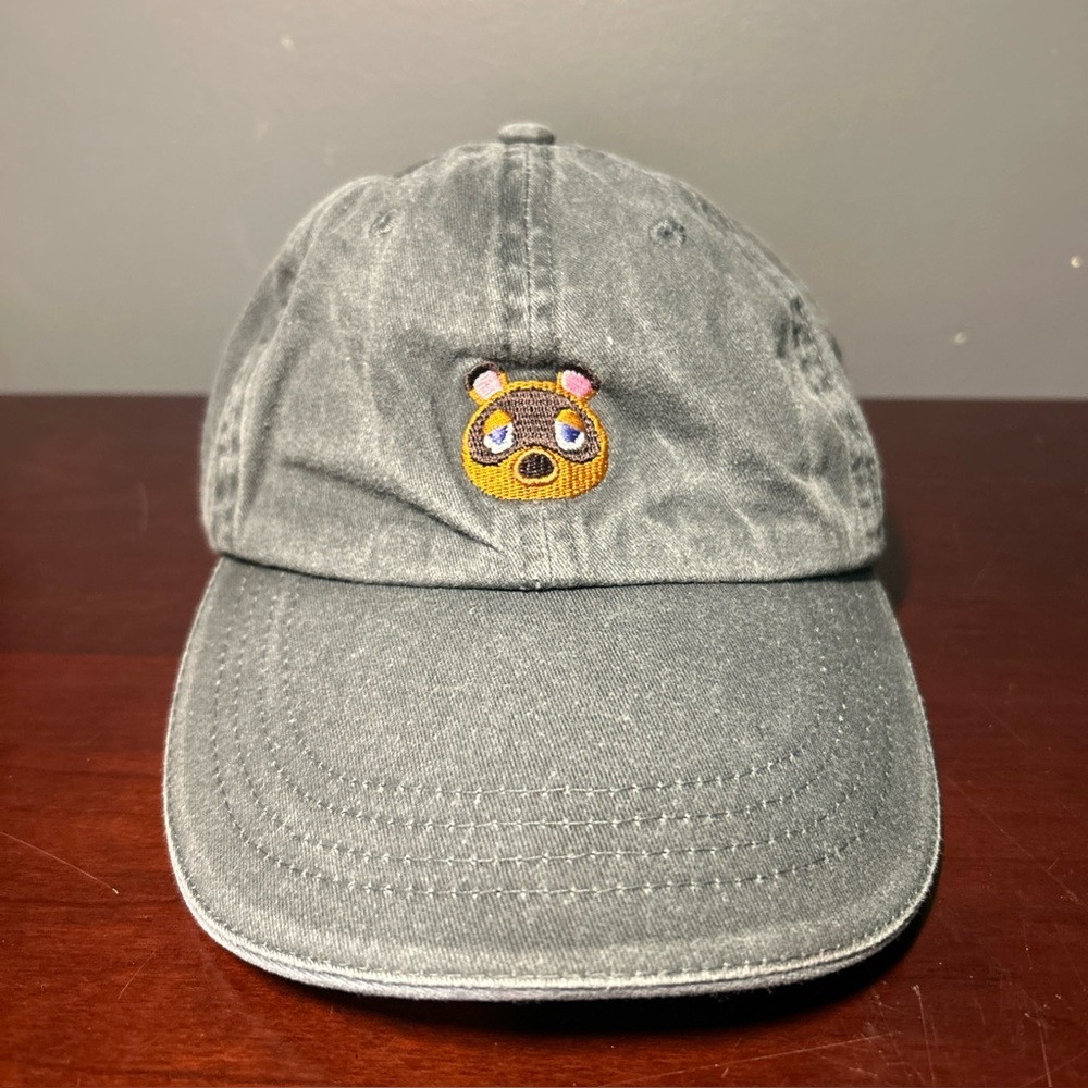 Animal Crossing New Horizons Tom Nook Cotton Gray Adjustable Baseball Cap Hat